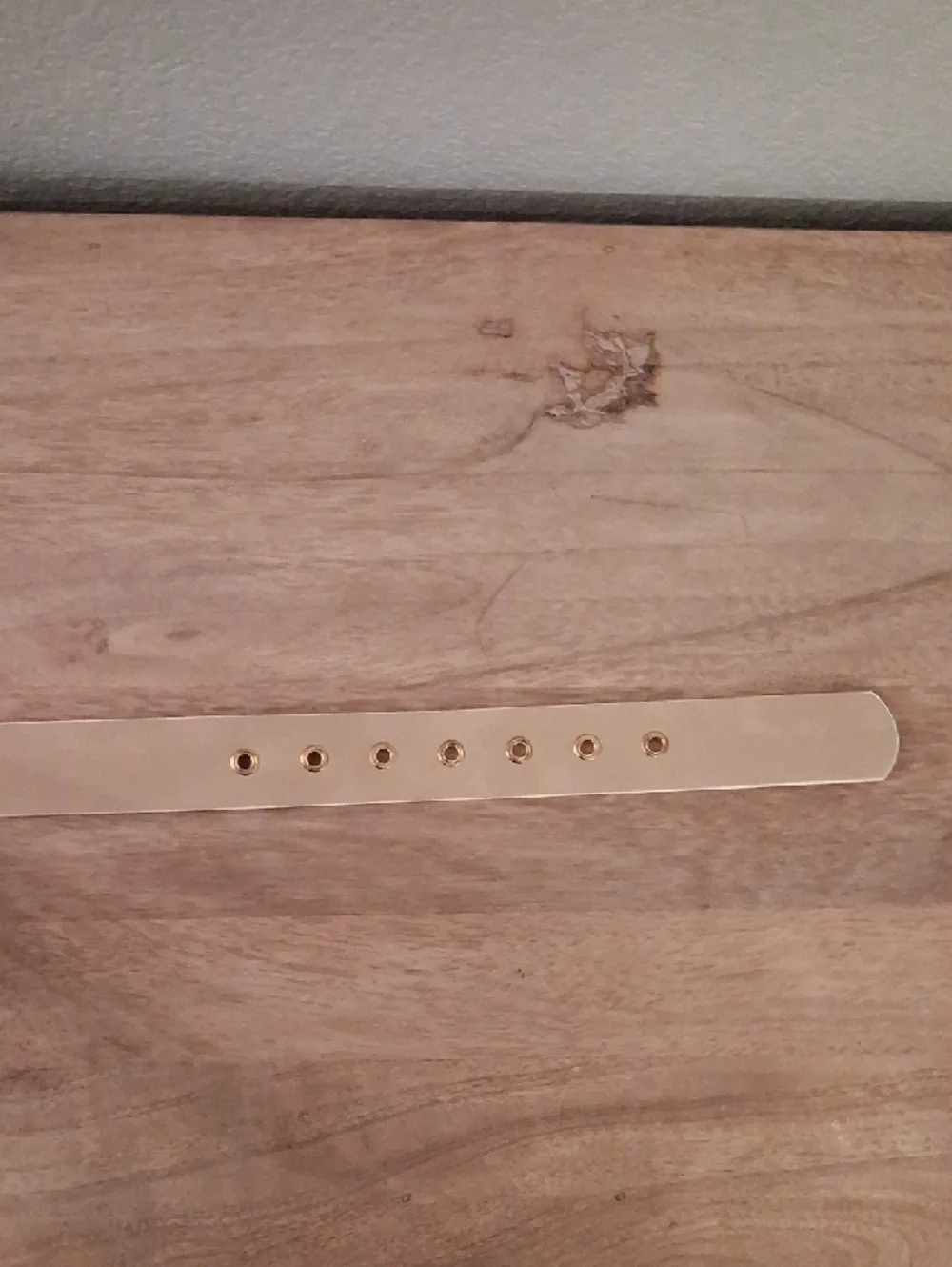 Steve Madden Cream Belt with Gold Buckle